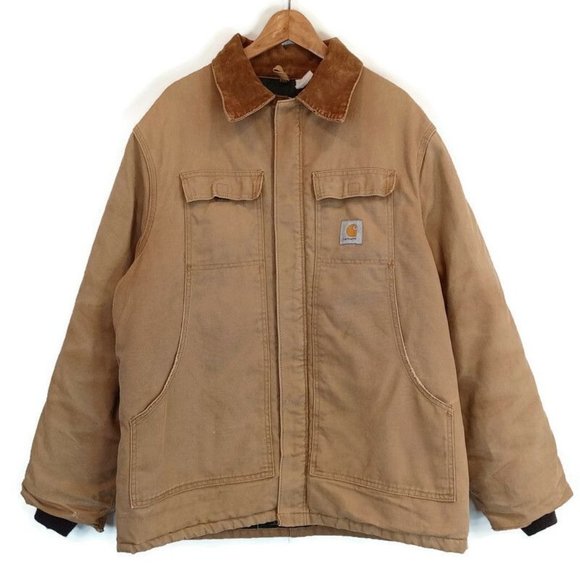 Carhartt Other - CARHARTT VNTG 90s Detroit MEN'S XL Duck Jacket Heavy Duty Quilted Lined Brown